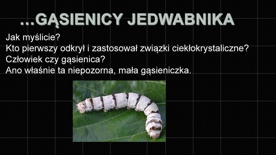 związki ciekłokrystaliczne?