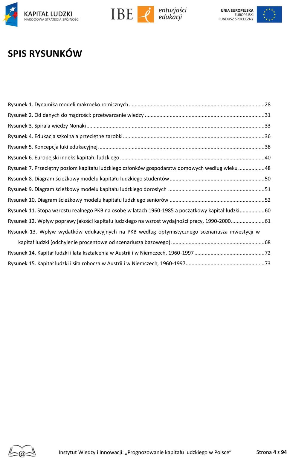 Przeciętny poziom kapitału ludzkiego członków gospodarstw domowych według wieku... 48 Rysunek 8. Diagram ścieżkowy modelu kapitału ludzkiego studentów... 50 Rysunek 9.