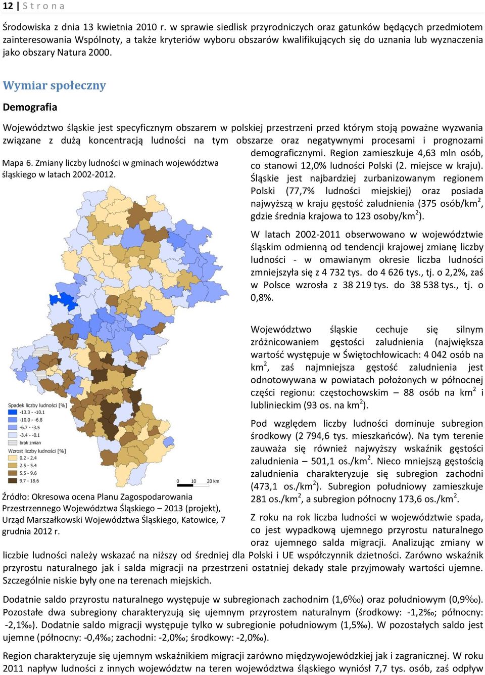 2000. Wymiar społeczny Demografia Województwo śląskie jest specyficznym obszarem w polskiej przestrzeni przed którym stoją poważne wyzwania związane z dużą koncentracją ludności na tym obszarze oraz