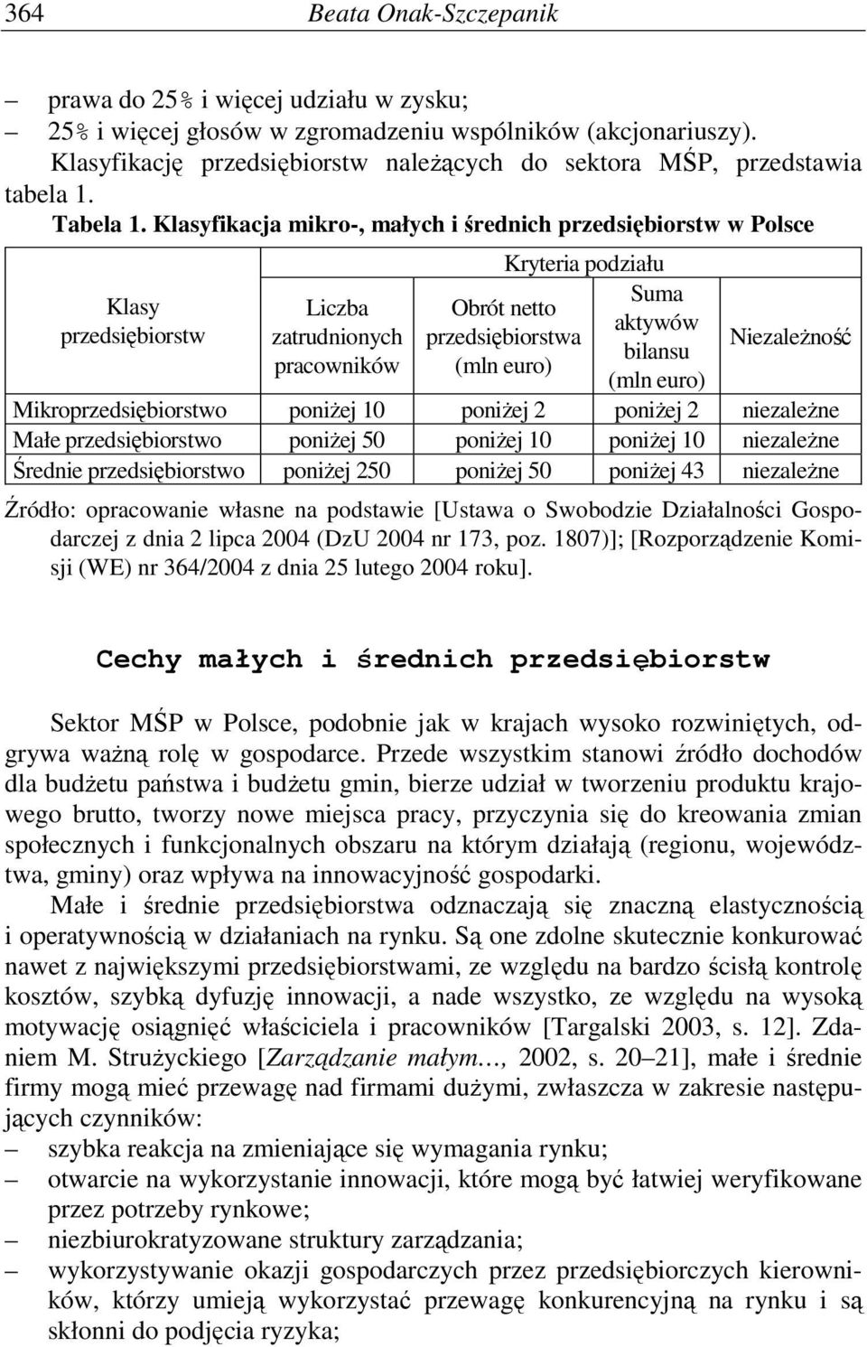 Klasyfikacja mikro-, małych i średnich przedsiębiorstw w Polsce Klasy przedsiębiorstw Liczba zatrudnionych pracowników Kryteria podziału Obrót netto przedsiębiorstwa (mln euro) Suma aktywów bilansu