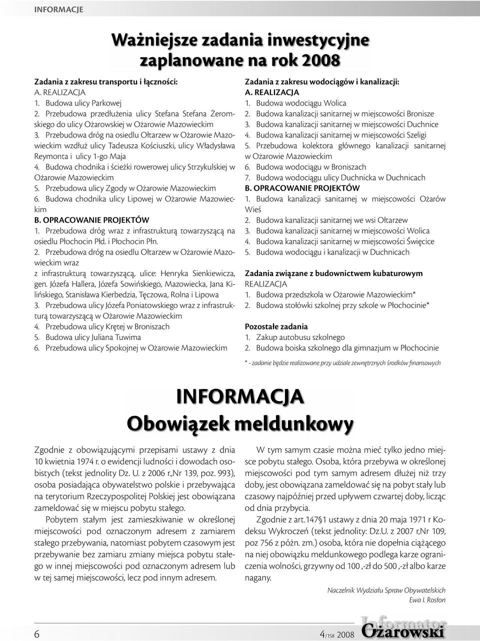 Przebudowa dróg na osiedlu Ołtarzew w Ożarowie Mazowieckim wzdłuż ulicy Tadeusza Kościuszki, ulicy Władysława Reymonta i ulicy 1-go Maja 4.