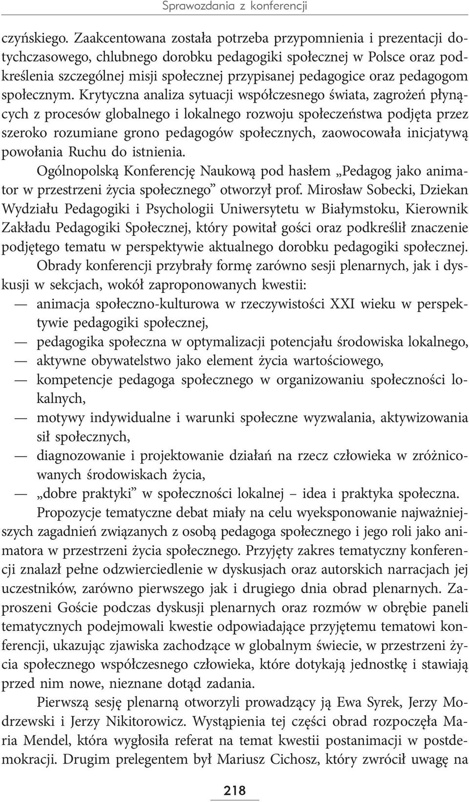 pedagogom społecznym.