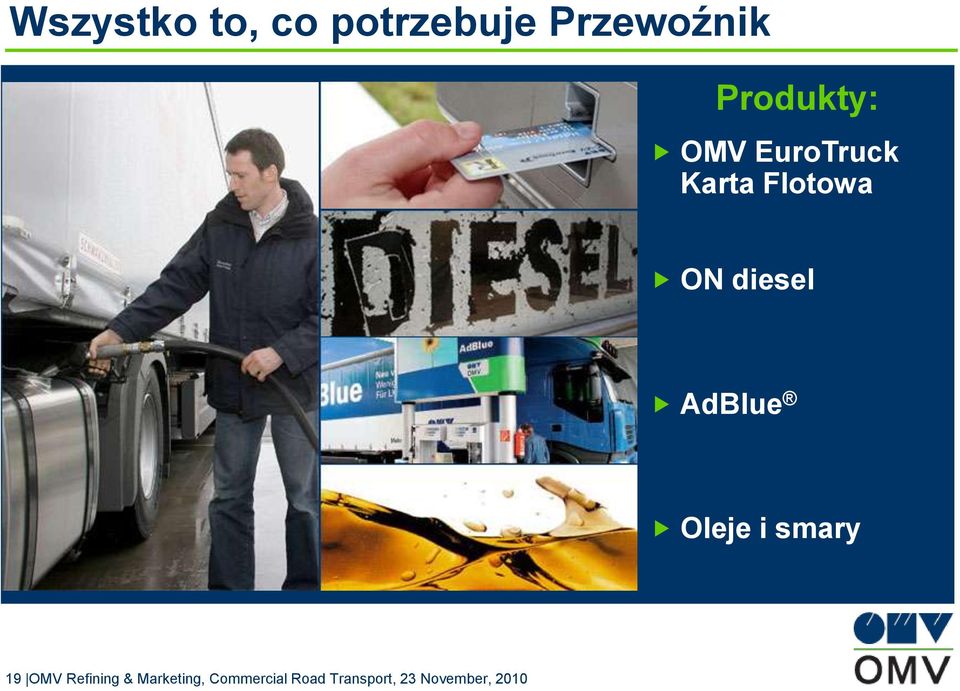 diesel AdBlue Oleje i smary 19 OMV Refining