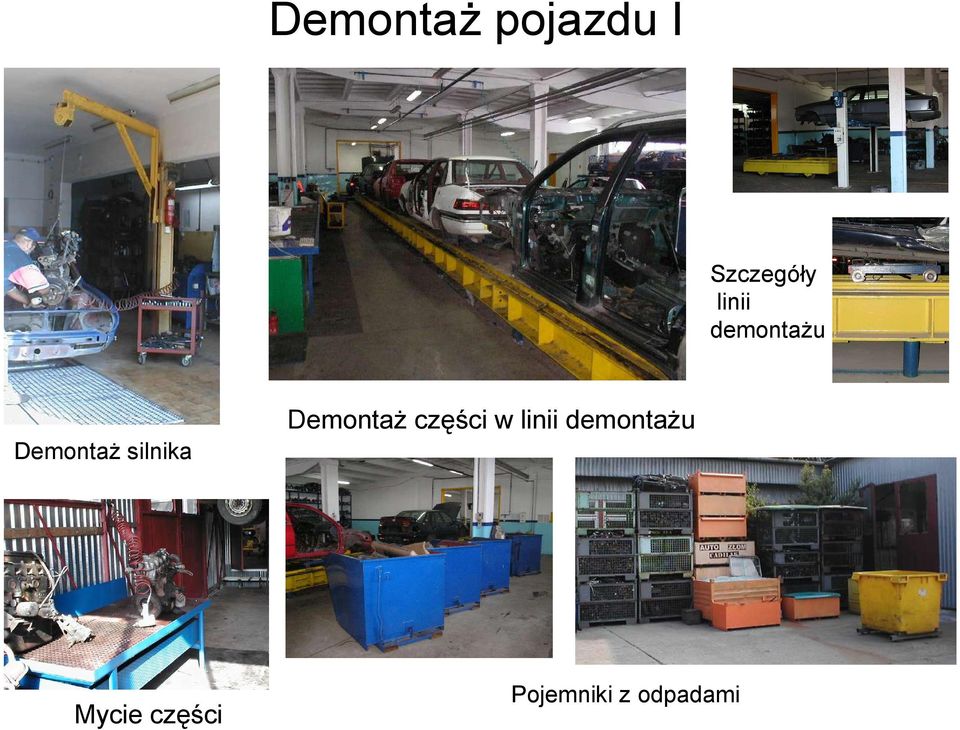 w linii demontażu Demontaż