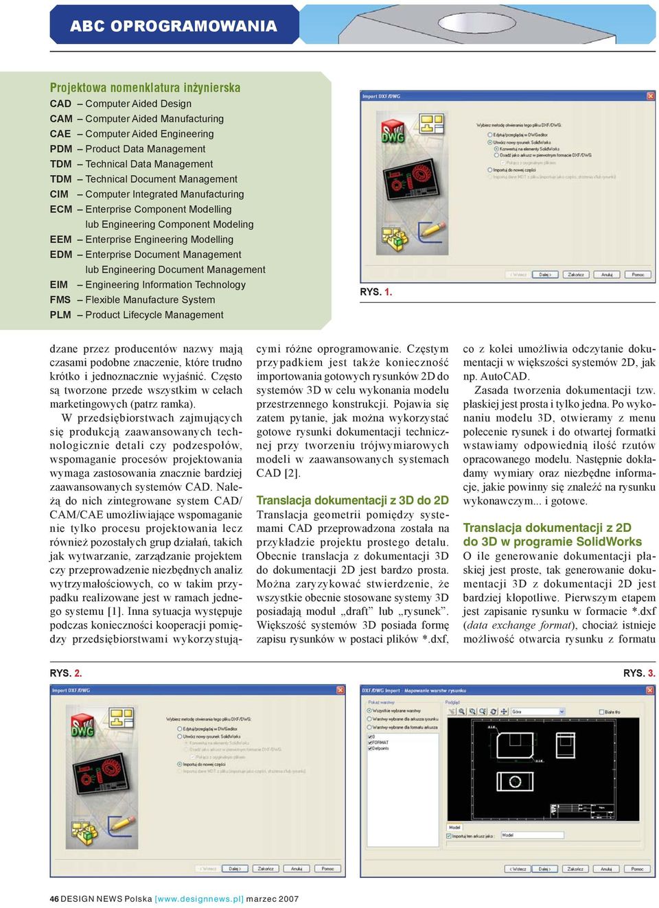 Enterprise Document Management lub Engineering Document Management EIM Engineering Information Technology FMS Flexible Manufacture System PLM Product Lifecycle Management RYS. 1.