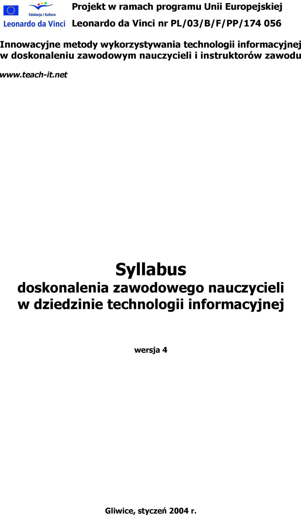 zawodowym nauczycieli i instruktorów zawodu www.teach-it.