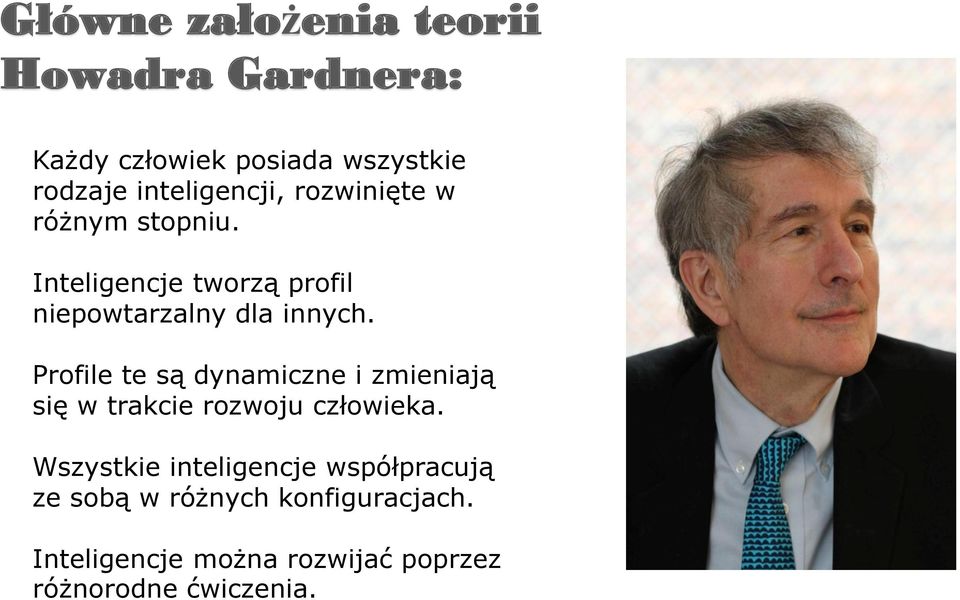 Inteligencje tworzą profil niepowtarzalny dla innych.