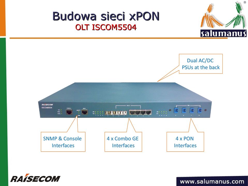 SNMP & Console Interfaces 4 x