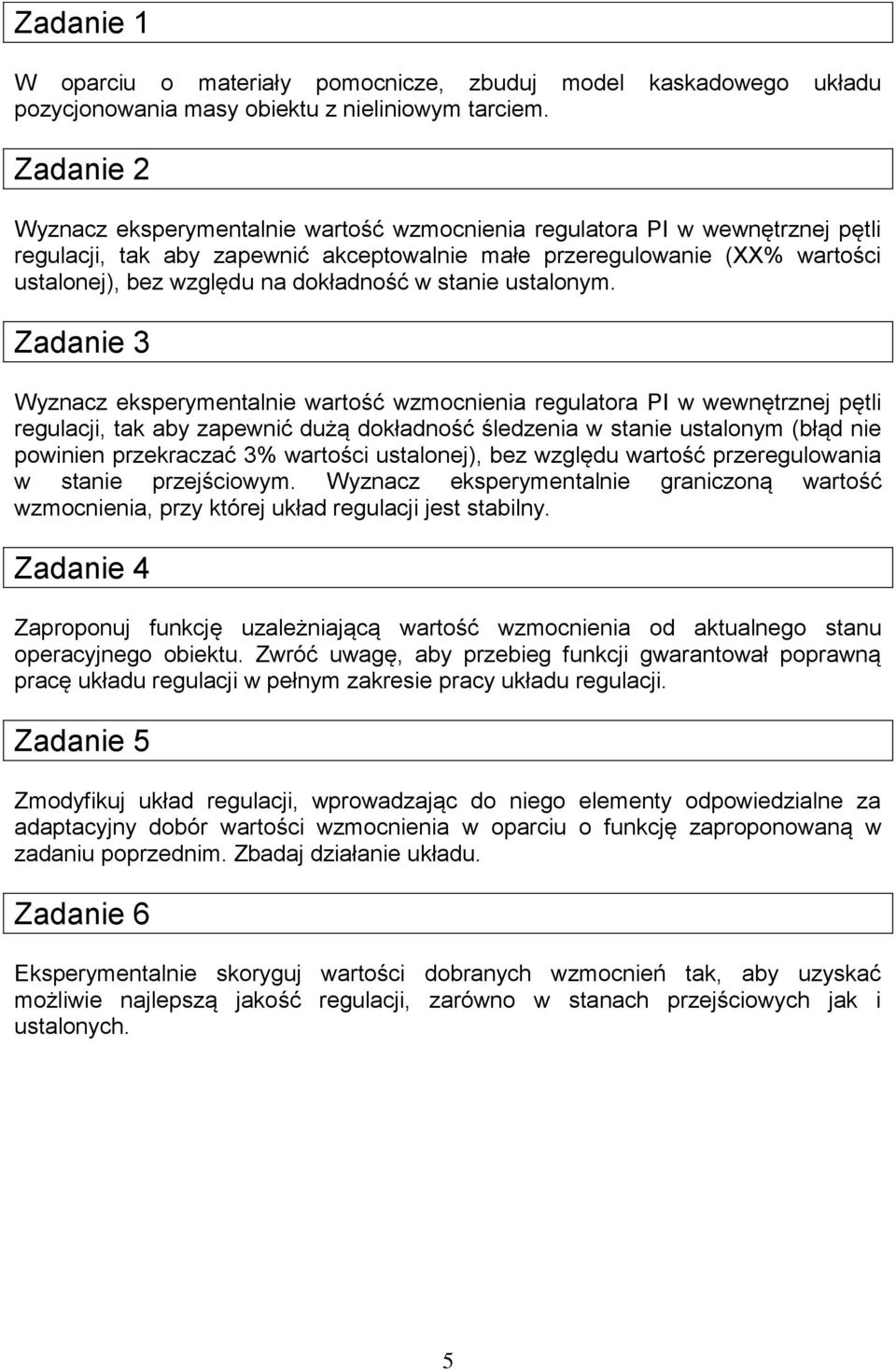 dokładność w stanie ustalonym.