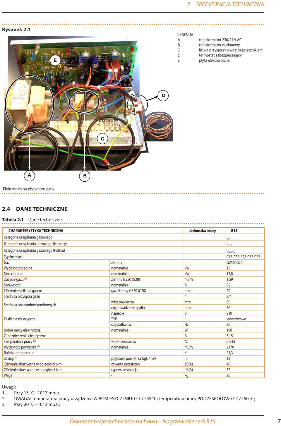 1 Dane techniczne.