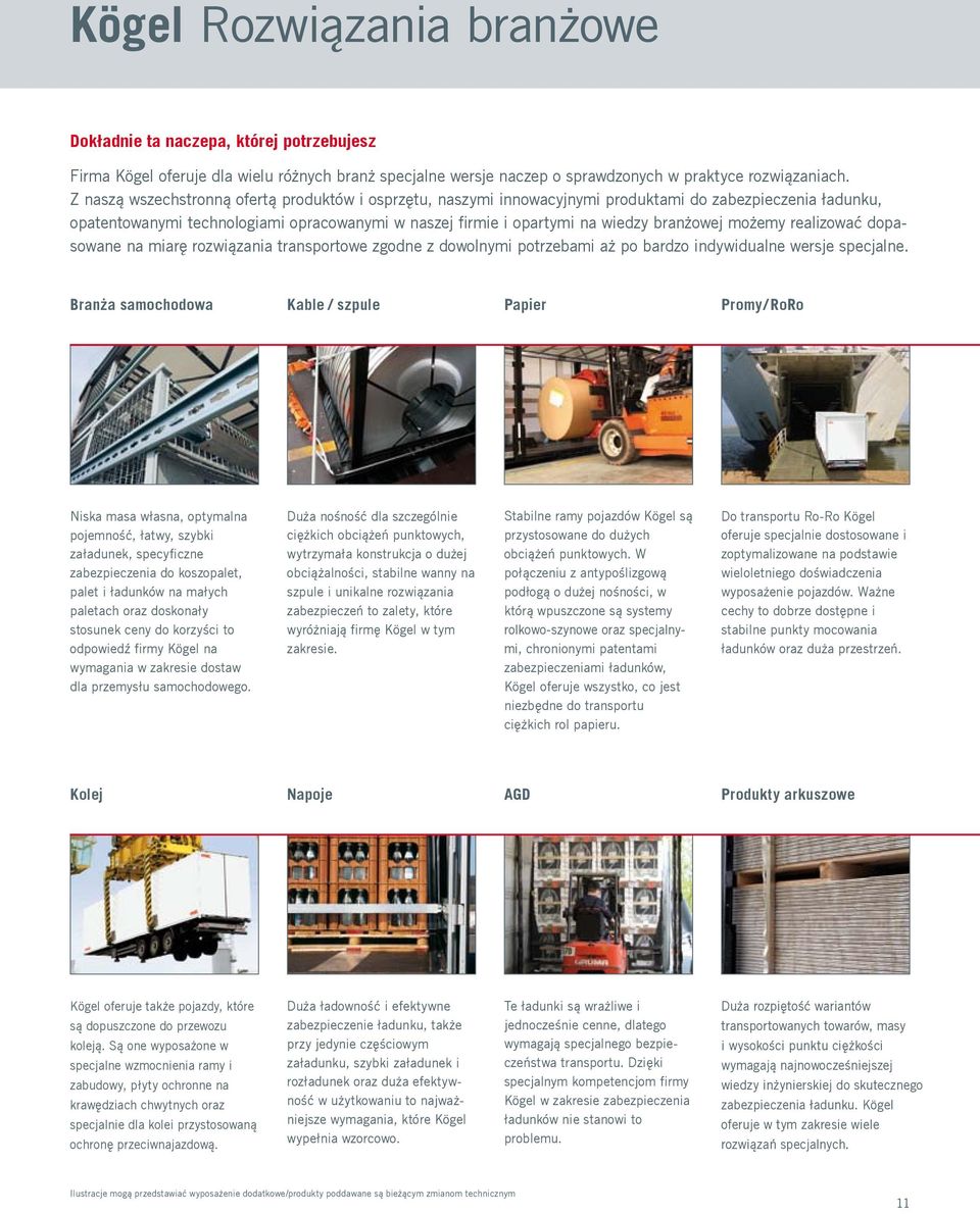 możemy realizować dopasowane na miarę rozwiązania transportowe zgodne z dowolnymi potrzebami aż po bardzo indywidualne wersje specjalne.