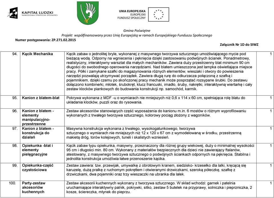 Zawiera duży przestrzenny blat minimum 90 cm długości do swobodnego operowania narzędziami. Nad blatem umieszczona jest lampka oświetlająca miejsce pracy.