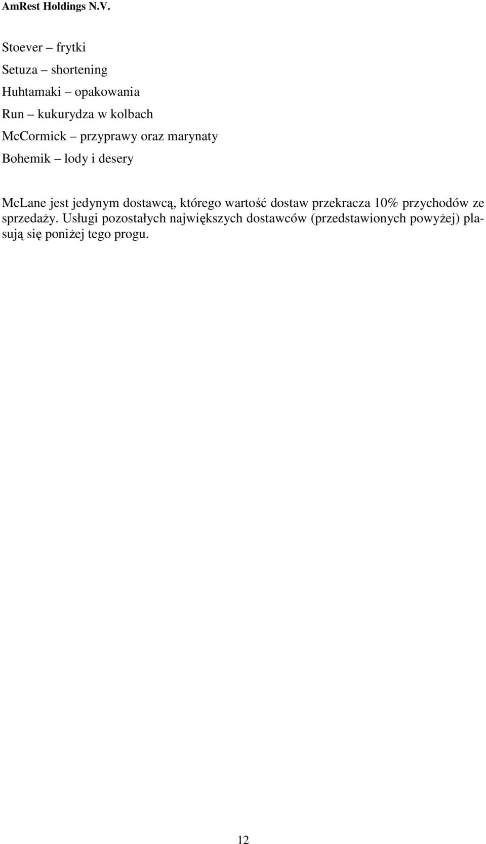 dostawcą, którego wartość dostaw przekracza 10% przychodów ze sprzedaŝy.