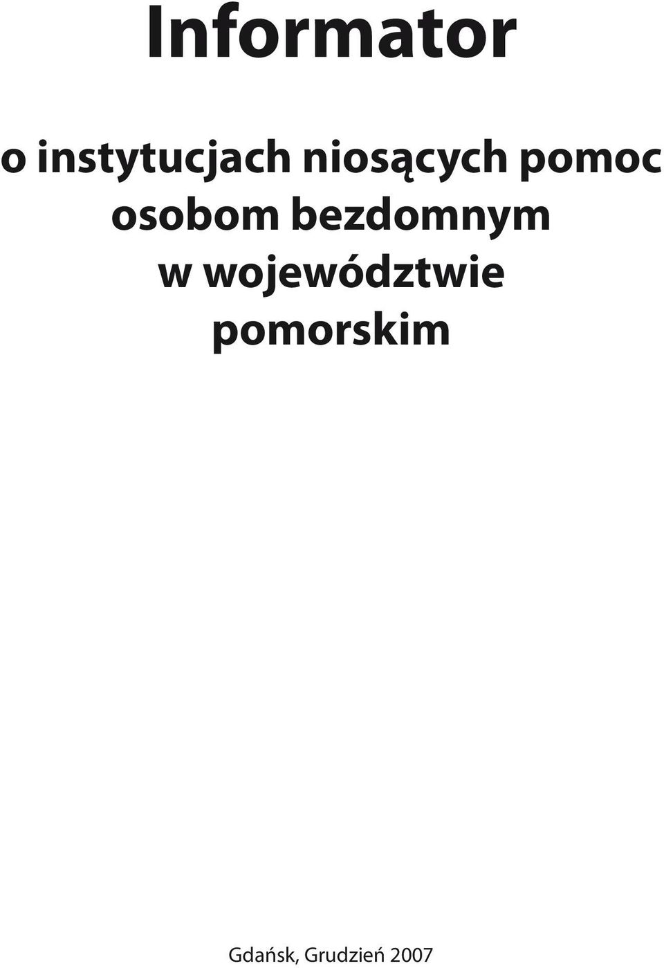 bezdomnym w województwie