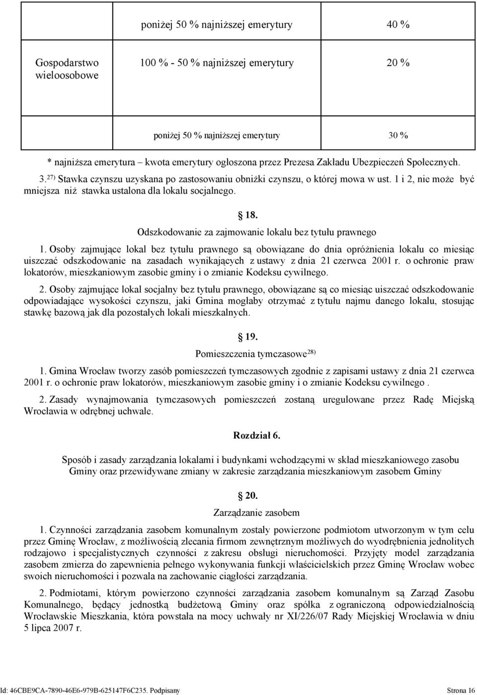 18. Odszkodowanie za zajmowanie lokalu bez tytułu prawnego 1.