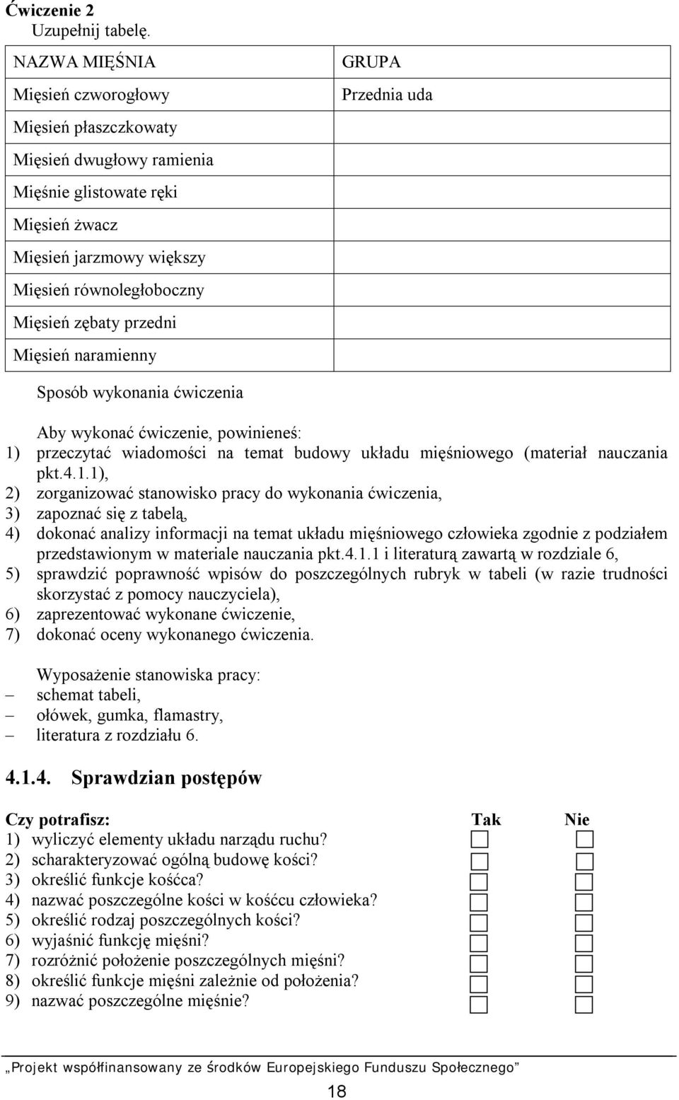 zębaty przedni Mięsień naramienny Sposób wykonania ćwiczenia Aby wykonać ćwiczenie, powinieneś: 1)