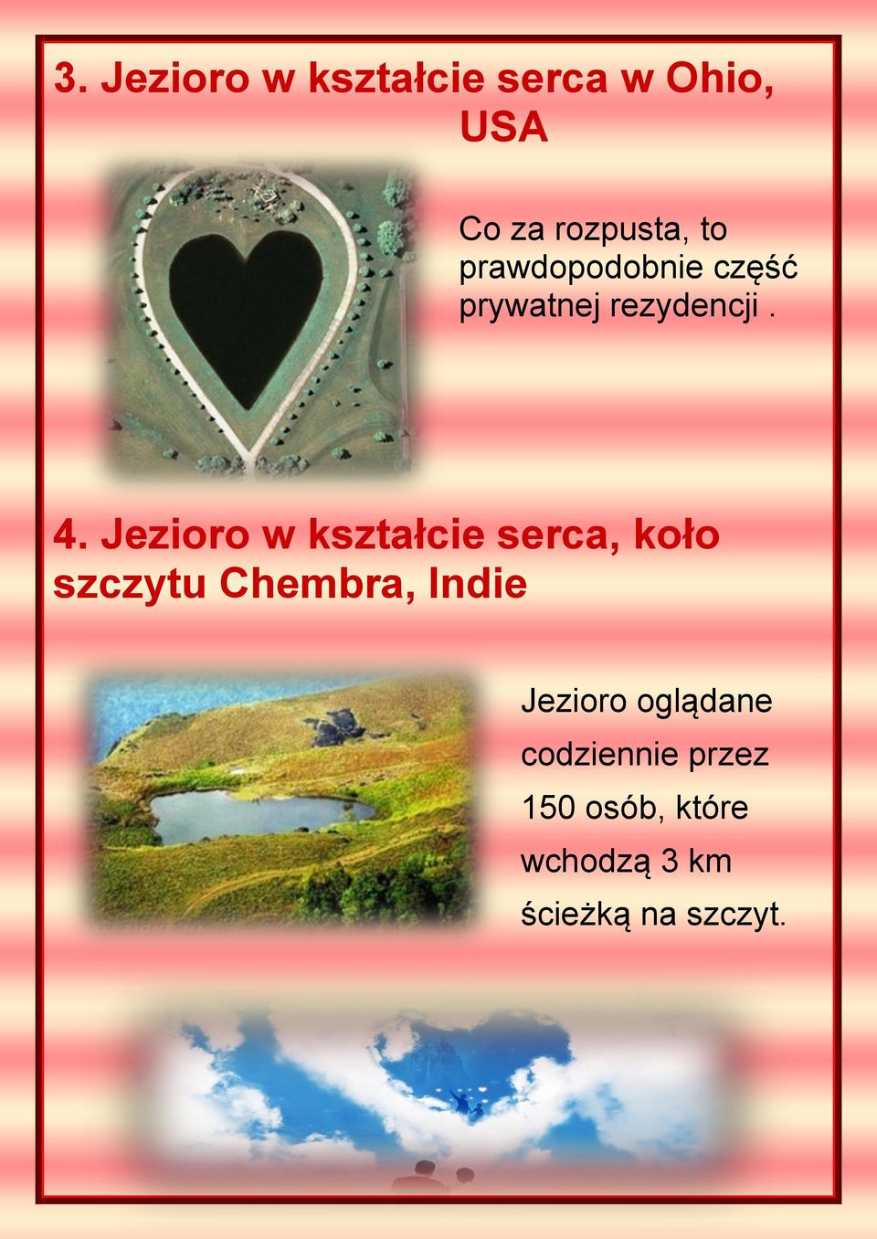 Jezioro w kształcie serca, koło szczytu Chembra, Indie