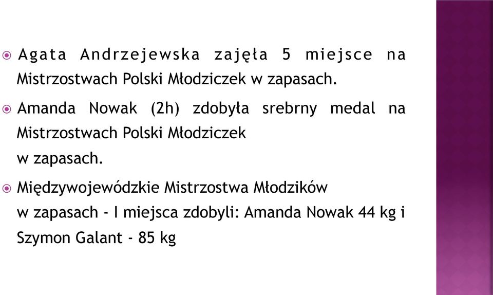 Amanda Nowak (2h) zdobyła srebrny medal na Mistrzostwach Polski