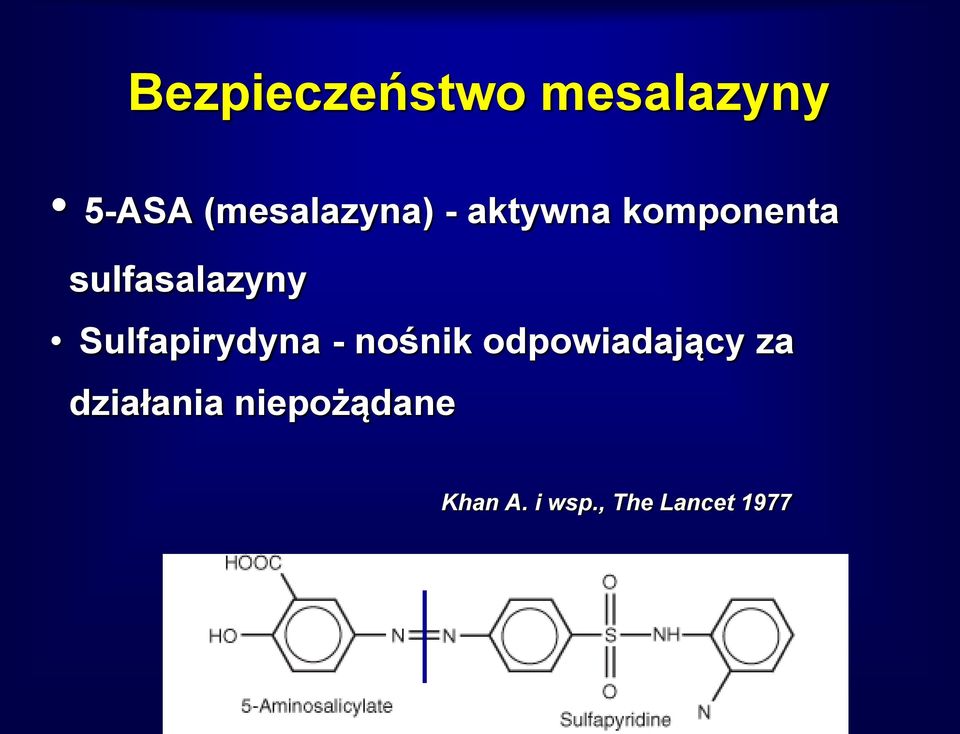 sulfasalazyny Sulfapirydyna - nośnik