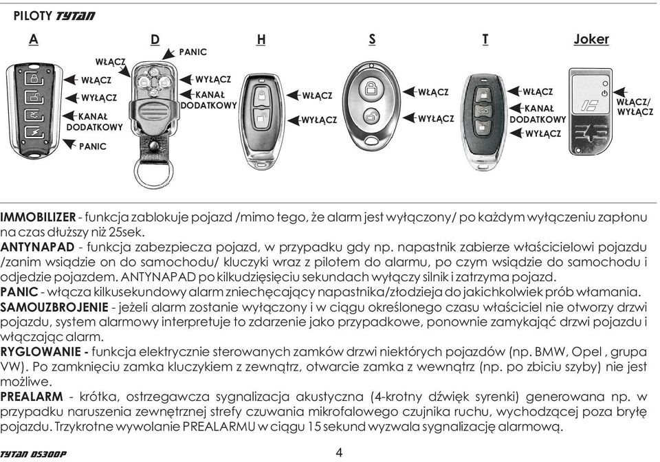 napastnik zabierze w³aœcicielowi pojazdu /zanim wsi¹dzie on do samochodu/ kluczyki wraz z pilotem do alarmu, po czym wsi¹dzie do samochodu i odjedzie pojazdem.