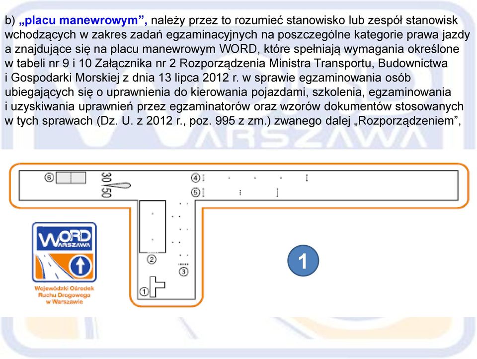 Budownictwa i Gospodarki Morskiej z dnia 13 lipca 2012 r.