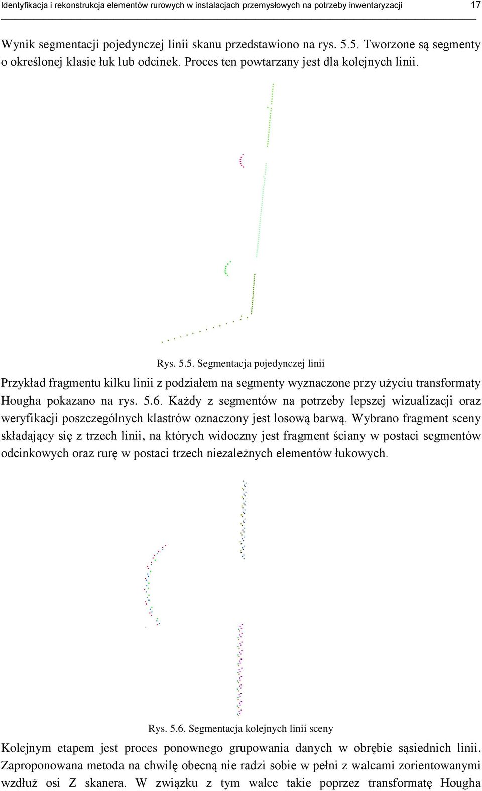 5.6. Każdy z segmentów na potrzeby lepszej wizualizacji oraz weryfikacji poszczególnych klastrów oznaczony jest losową barwą.