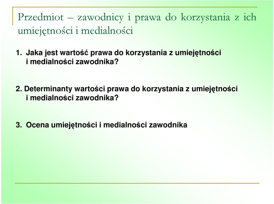 Jaka jest wartość prawa do korzystania z umiejętności i medialności