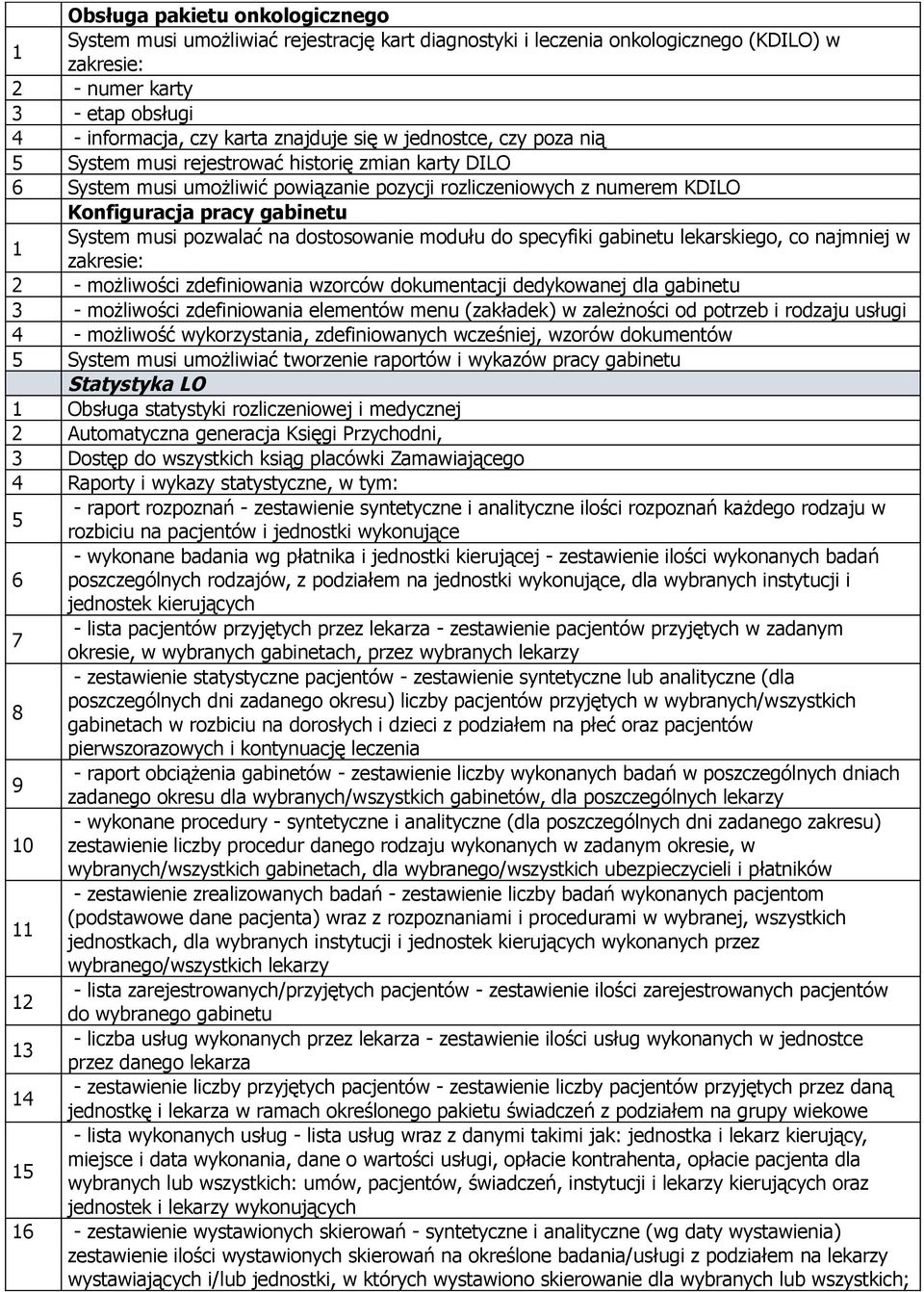 pozwalać na dostosowanie modułu do specyfiki gabinetu lekarskiego, co najmniej w zakresie: 2 - możliwości zdefiniowania wzorców dokumentacji dedykowanej dla gabinetu 3 - możliwości zdefiniowania