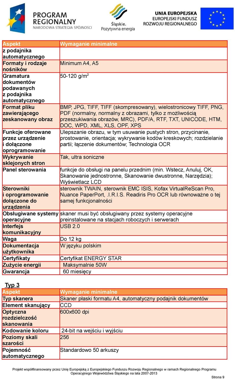 wielostronicowy TIFF, PNG, PDF (normalny, normalny z obrazami, tylko z możliwością przeszukiwania obrazów, MRC), PDF/A, RTF, TXT, UNICODE, HTM, DOC, WPD, XML, XLS, OPF, XPS Ulepszanie obrazu, w tym