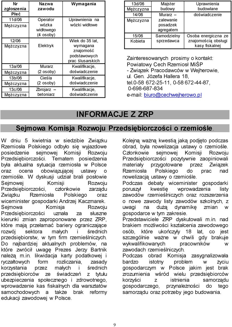 zalewanie posadzek agregatem 15/06 Samodzielny Kobieta sprzedawca Uprawnienia budowlane doświadczenie Osoba energiczna ze znajomością obsługi kasy fiskalnej Zainteresowanych prosimy o kontakt: