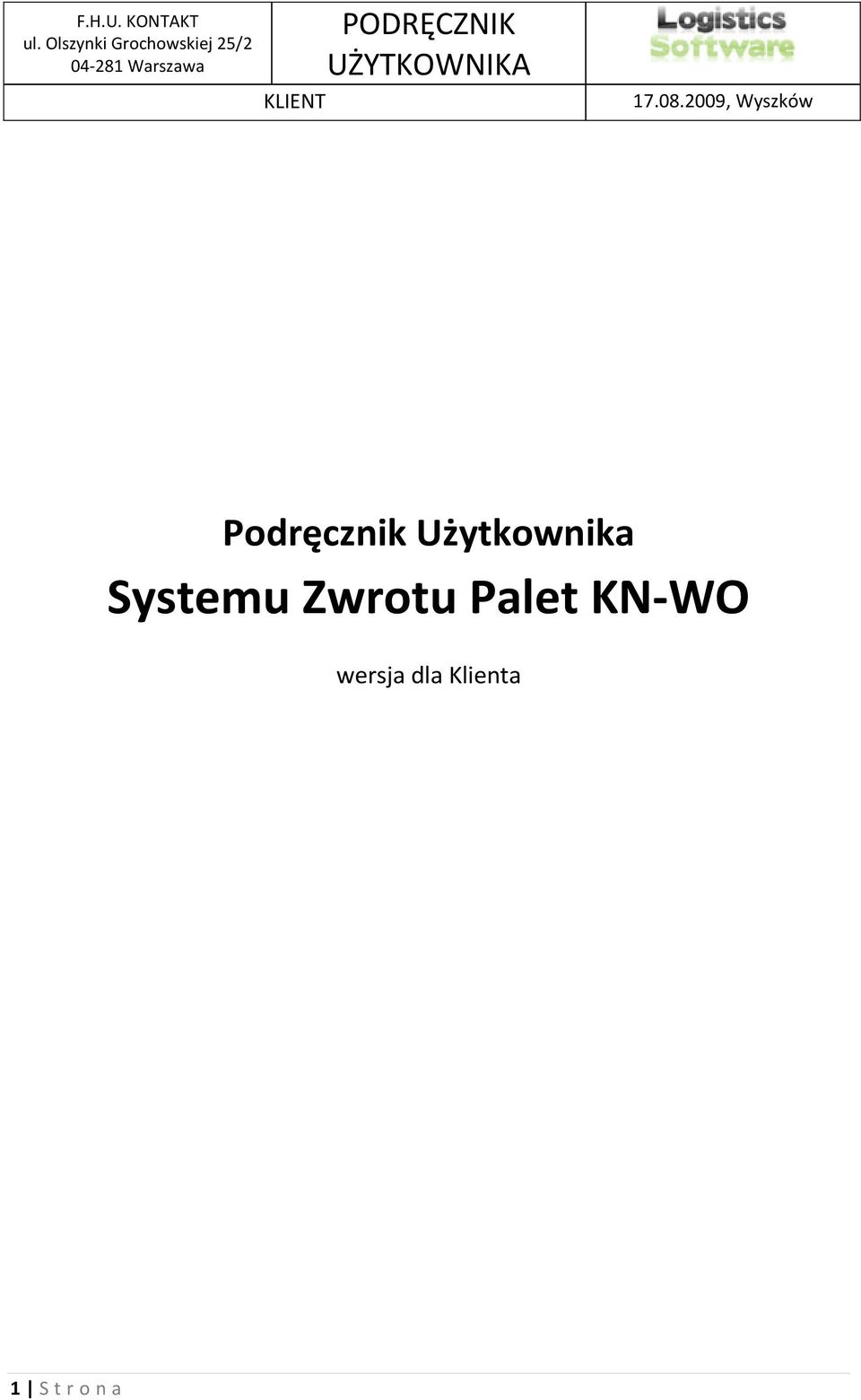 Zwrotu Palet KN-WO