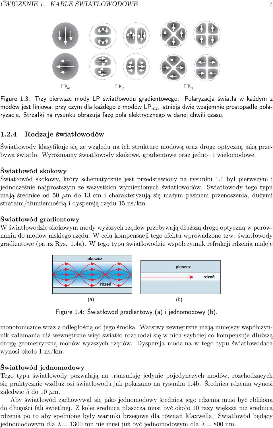 Strzałki na rysunku obrazują fazę pola elektrycznego w danej chwili czasu. 1.2.