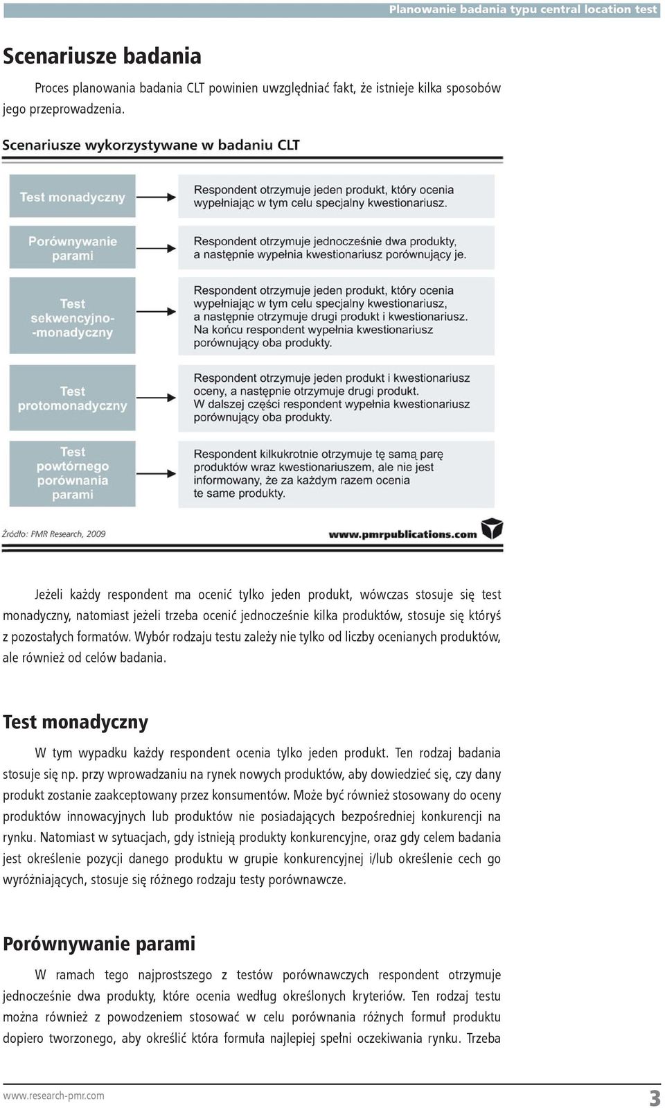 Wybór rodzaju testu zależy nie tylko od liczby ocenianych produktów, ale również od celów badania. Test monadyczny W tym wypadku każdy respondent ocenia tylko jeden produkt.