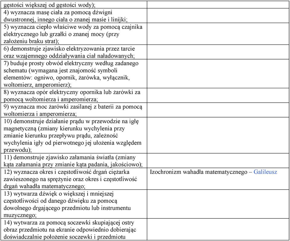 zadanego schematu (wymagana jest znajomość symboli elementów: ogniwo, opornik, żarówka, wyłącznik, woltomierz, amperomierz); 8) wyznacza opór elektryczny opornika lub żarówki za pomocą woltomierza i