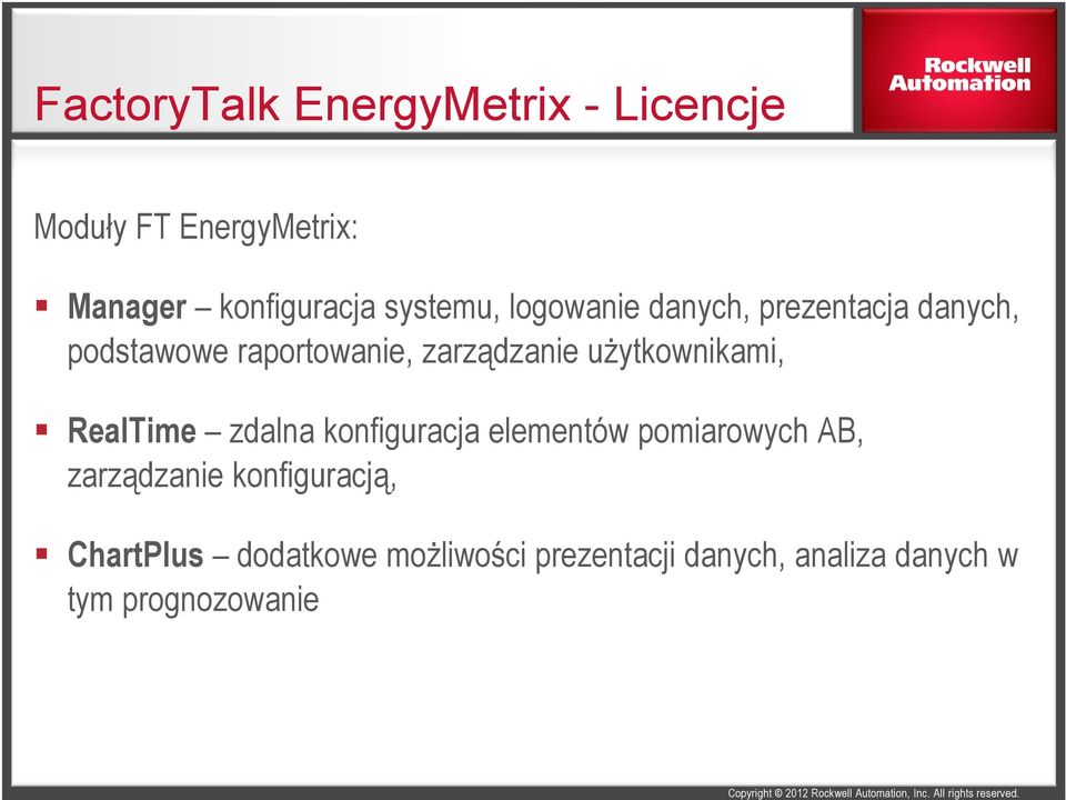 użytkownikami, RealTime zdalna konfiguracja elementów pomiarowych AB, zarządzanie