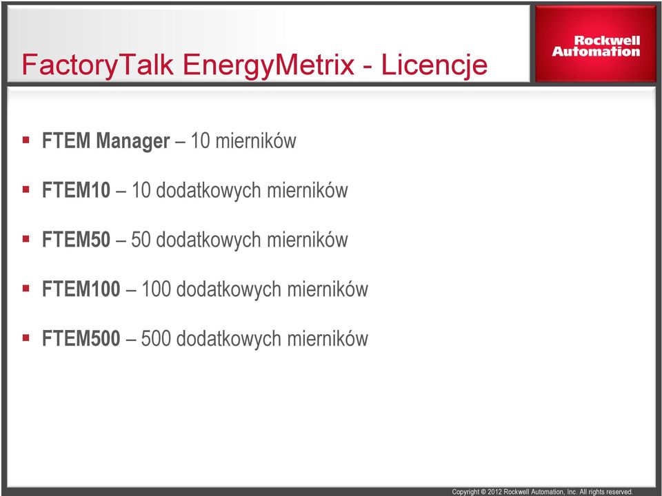 FTEM50 50 dodatkowych mierników FTEM100 100