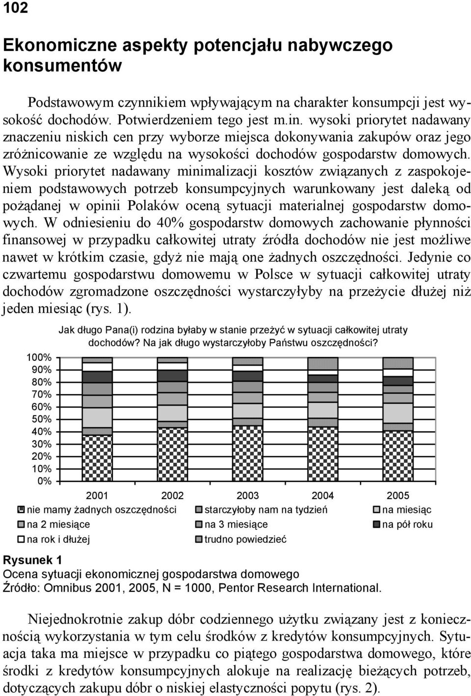 Wysoki priorytet nadawany minimalizacji kosztów związanych z zaspokojeniem podstawowych potrzeb konsumpcyjnych warunkowany jest daleką od pożądanej w opinii Polaków oceną sytuacji materialnej