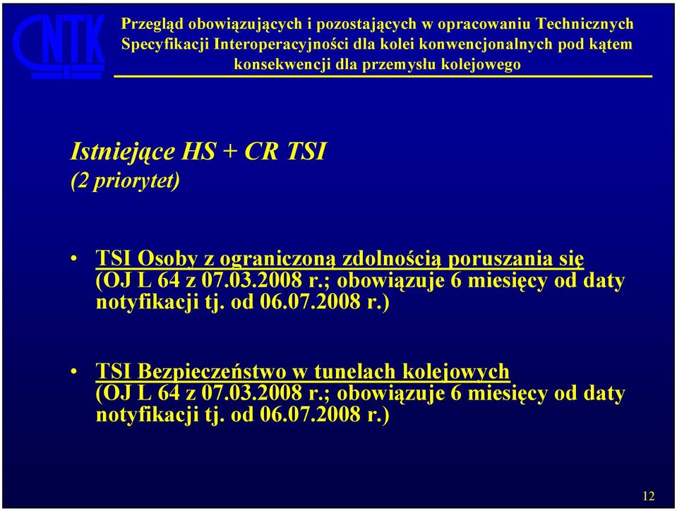 ; obowiązuje 6 miesięcy od daty notyfikacji tj. od 06.07.2008 r.