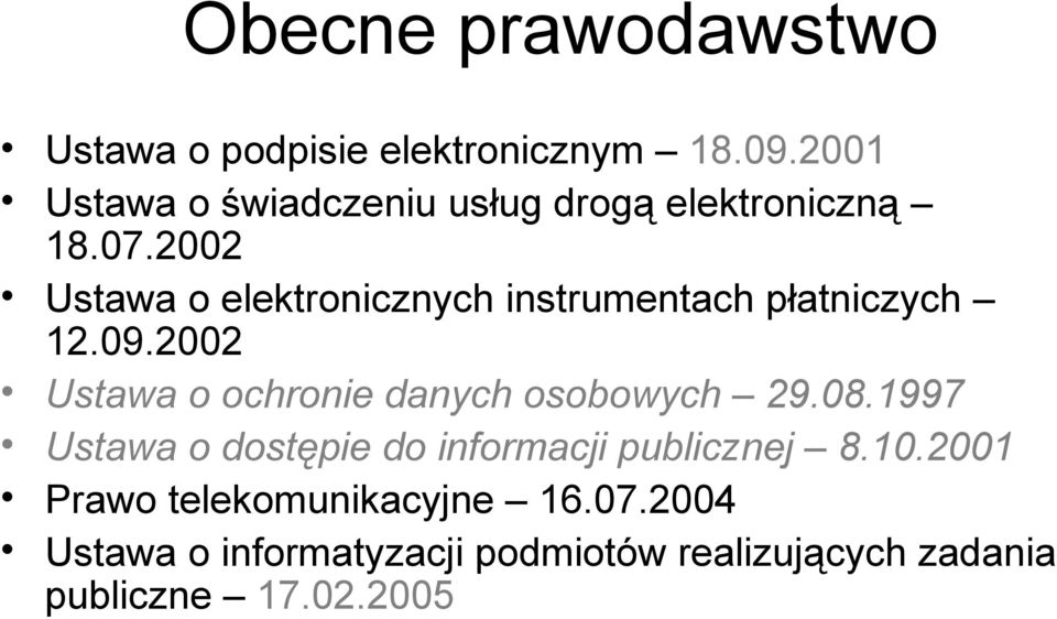 2002 Ustawa o elektronicznych instrumentach płatniczych 12.09.