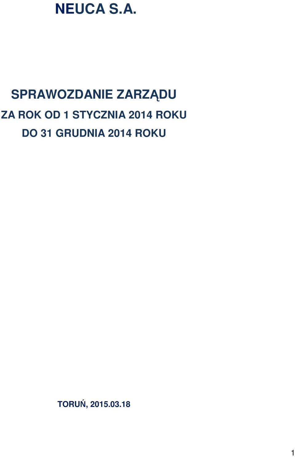 ZA ROK OD 1 STYCZNIA 2014