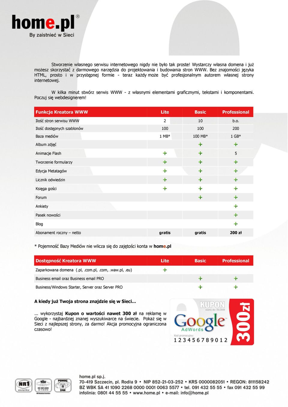 W kilka minut stwórz serwis WWW - z własnymi elementami graficznymi, tekstami i kom