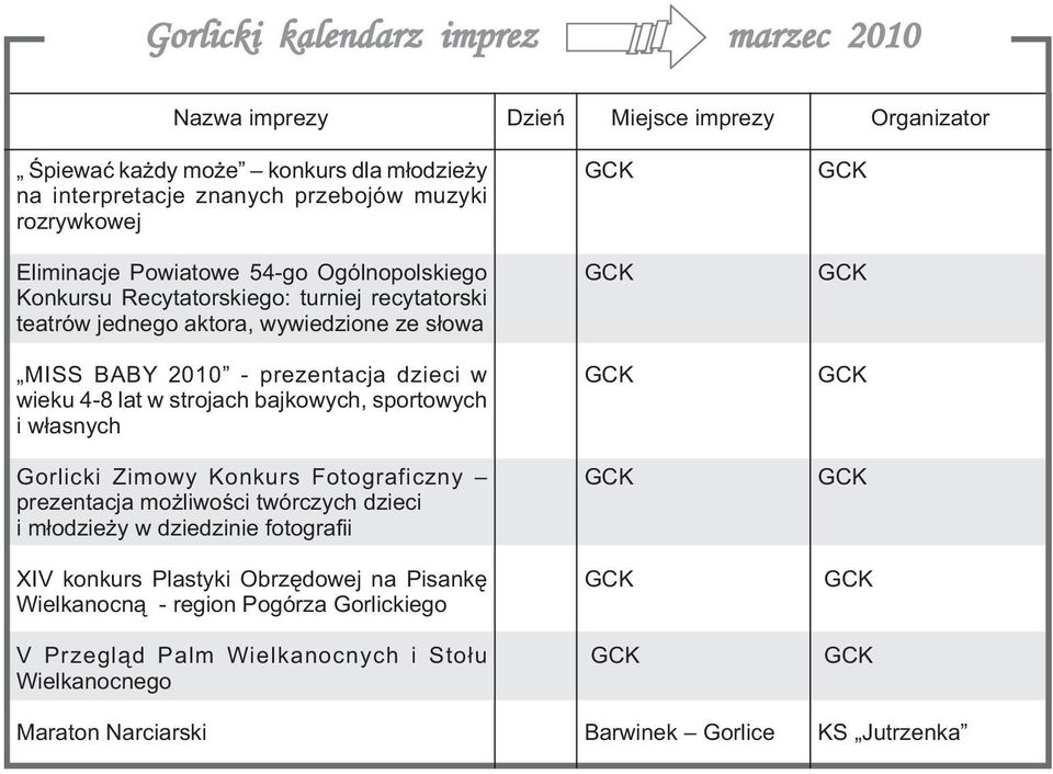 sportowych i własnych Gorlicki Zimowy Konkurs Fotograficzny prezentacja możliwości twórczych dzieci i młodzieży w dziedzinie fotografi i XIV konkurs