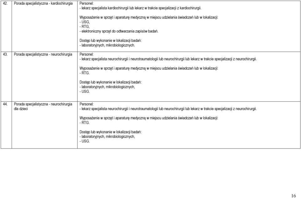 Porada specjalistyczna - neurochirurgia - lekarz specjalista neurochirurgii i neurotraumatologii lub neurochirurgii lub lekarz w trakcie specjalizacji