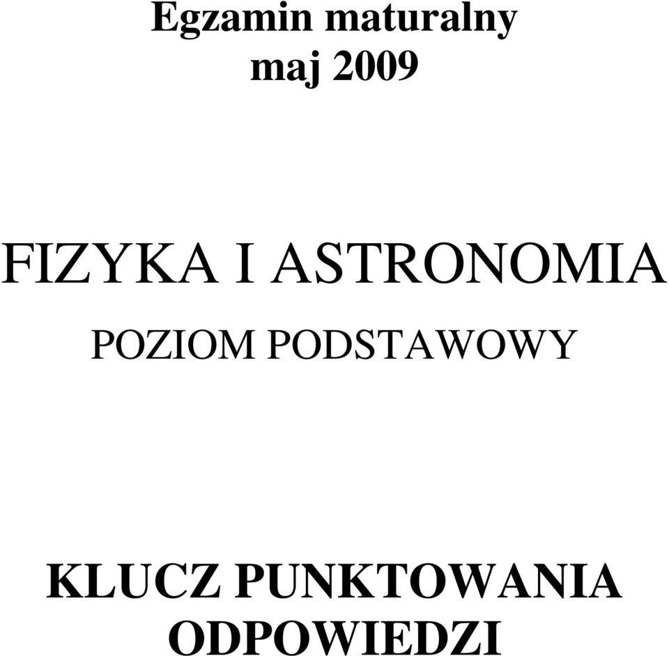 ASTRONOMIA POZIOM