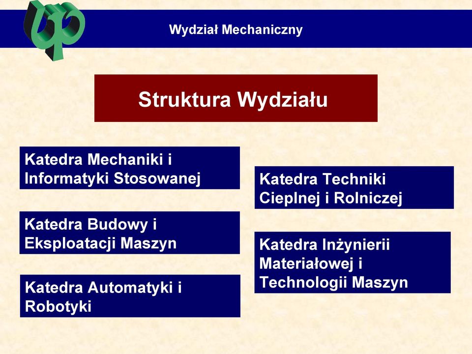 Katedra Automatyki i Robotyki Katedra Techniki Cieplnej i