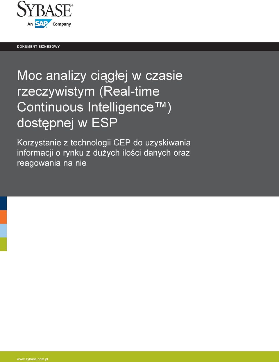 Korzystanie z technologii CEP do uzyskiwania informacji o