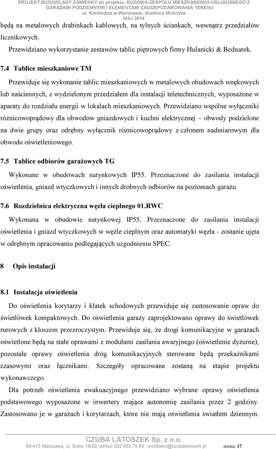 aparaty do rozdziału energii w lokalach mieszkaniowych.