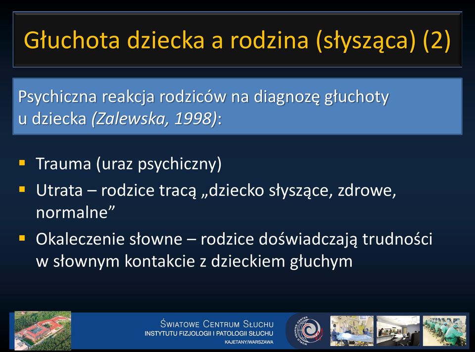 Utrata rodzice tracą dziecko słyszące, zdrowe, normalne Okaleczenie