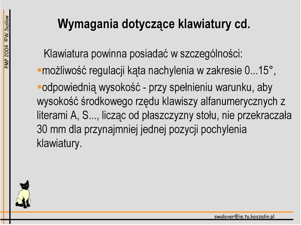 0...15, odpowiednią wysokość - przy spełnieniu warunku, aby wysokość środkowego rzędu