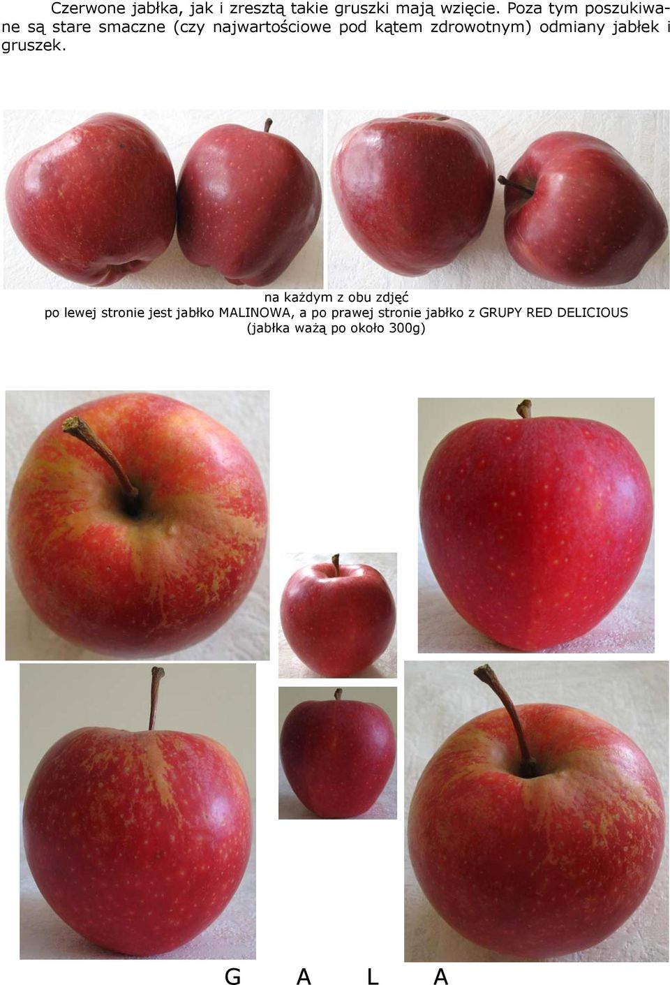 zdrowotnym) odmiany jabłek i gruszek.